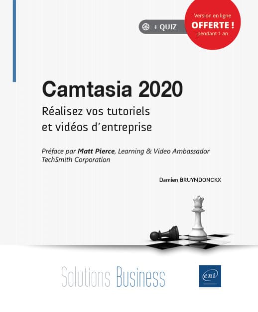 Couverture du livre - Camtasia 2020 - Réalisez vos tutoriels et vidéos d'entreprise