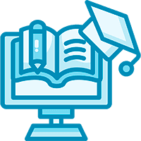 Icône représentant le concept d'eLearning interactif